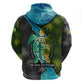 Sea Turtle Sao Tome and Principe Hoodie Ocean Tide and Tropical Palm - African Pride