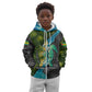 Sea Turtle Sao Tome and Principe Kid Hoodie Ocean Tide and Tropical Palm - African Pride