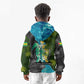 Sea Turtle Sao Tome and Principe Kid Hoodie Ocean Tide and Tropical Palm - African Pride