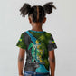 Sea Turtle Sao Tome and Principe Kid T shirt Ocean Tide and Tropical Palm - African Pride