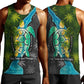 Sea Turtle Sao Tome and Principe Men Tank Top Ocean Tide and Tropical Palm - African Pride