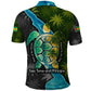 Sea Turtle Sao Tome and Principe Polo Shirt Ocean Tide and Tropical Palm - African Pride