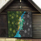 Sea Turtle Sao Tome and Principe Quilt Ocean Tide and Tropical Palm - African Pride