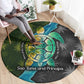 Sea Turtle Sao Tome and Principe Round Carpet Ocean Tide and Tropical Palm - African Pride