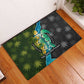 Sea Turtle Sao Tome and Principe Rubber Doormat Ocean Tide and Tropical Palm - African Pride