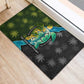 Sea Turtle Sao Tome and Principe Rubber Doormat Ocean Tide and Tropical Palm - African Pride