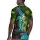 Sea Turtle Sao Tome and Principe Rugby Jersey Ocean Tide and Tropical Palm - African Pride