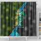 Sea Turtle Sao Tome and Principe Shower Curtain Ocean Tide and Tropical Palm - African Pride