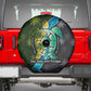 Sea Turtle Sao Tome and Principe Spare Tire Cover Ocean Tide and Tropical Palm - African Pride