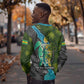 Sea Turtle Sao Tome and Principe Sweatshirt Ocean Tide and Tropical Palm - African Pride
