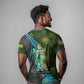 Sea Turtle Sao Tome and Principe T shirt Ocean Tide and Tropical Palm - African Pride