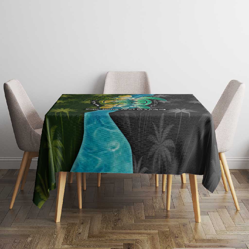 Sea Turtle Sao Tome and Principe Tablecloth Ocean Tide and Tropical Palm - African Pride
