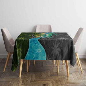 Sea Turtle Sao Tome and Principe Tablecloth Ocean Tide and Tropical Palm - African Pride