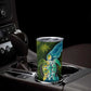 Sea Turtle Sao Tome and Principe Tumbler Cup Ocean Tide and Tropical Palm - African Pride