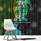 Sea Turtle Sao Tome and Principe Window Curtain Ocean Tide and Tropical Palm - African Pride