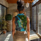 Sea Turtle Sao Tome and Principe Women Sleeveless Polo Shirt Ocean Tide and Tropical Palm - African Pride