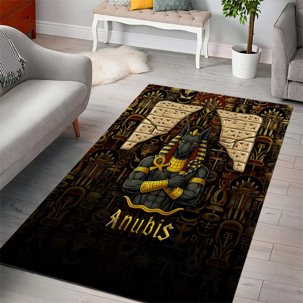 Anubis Egypt Area Rug Ancient Hieroglyph Pharaoh Spirit - African Pride