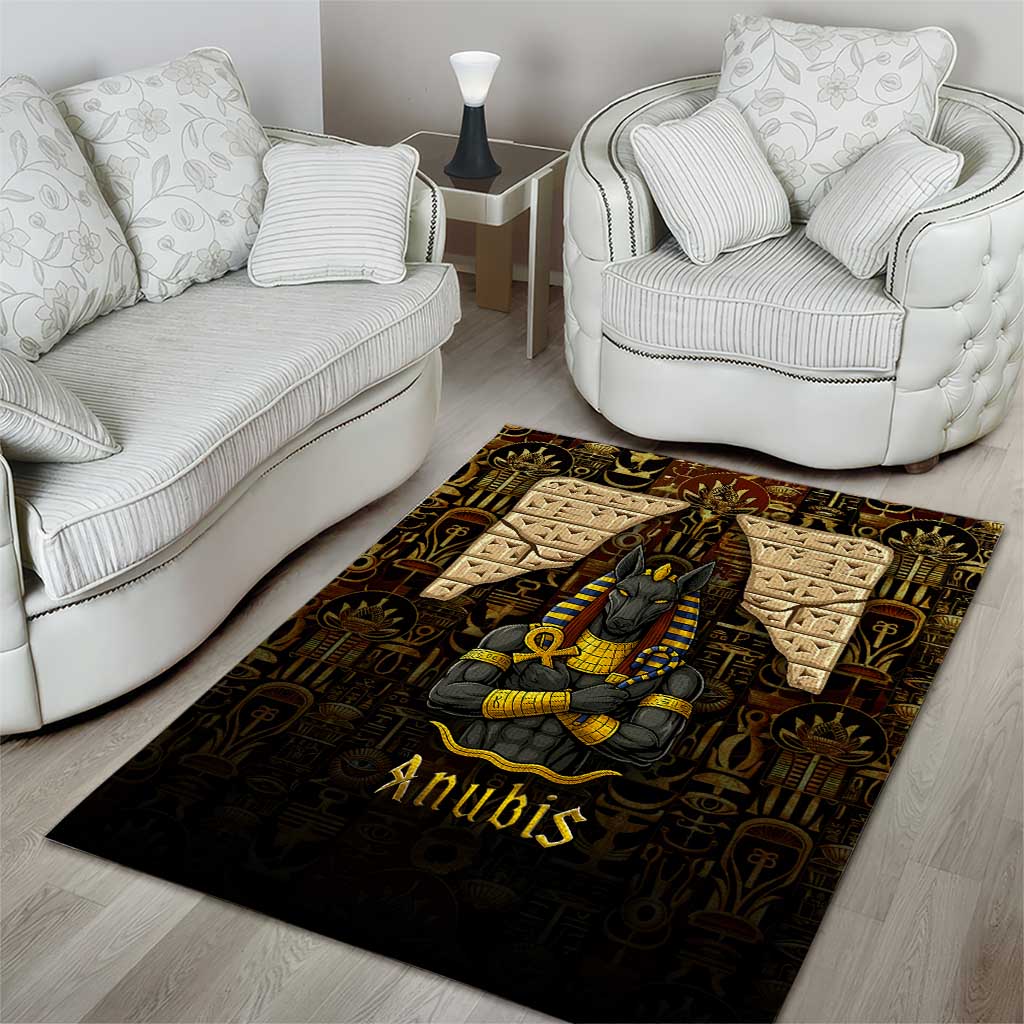 Anubis Egypt Area Rug Ancient Hieroglyph Pharaoh Spirit - African Pride