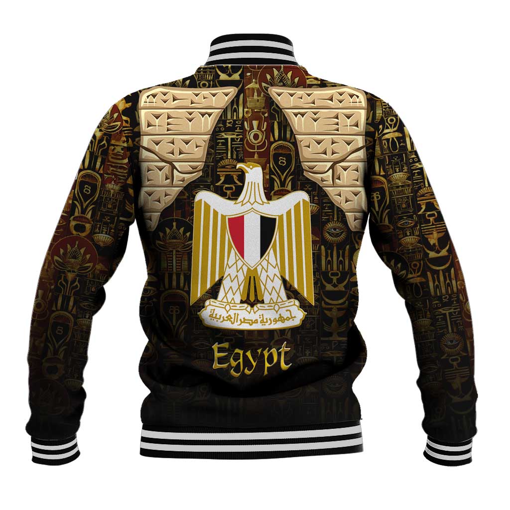 Anubis Egypt Baseball Jacket Ancient Hieroglyph Pharaoh Spirit - African Pride
