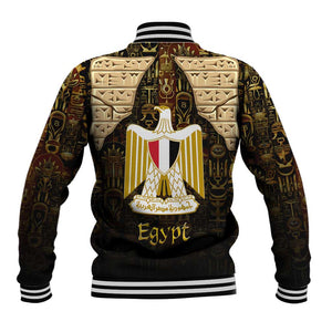 Anubis Egypt Baseball Jacket Ancient Hieroglyph Pharaoh Spirit - African Pride