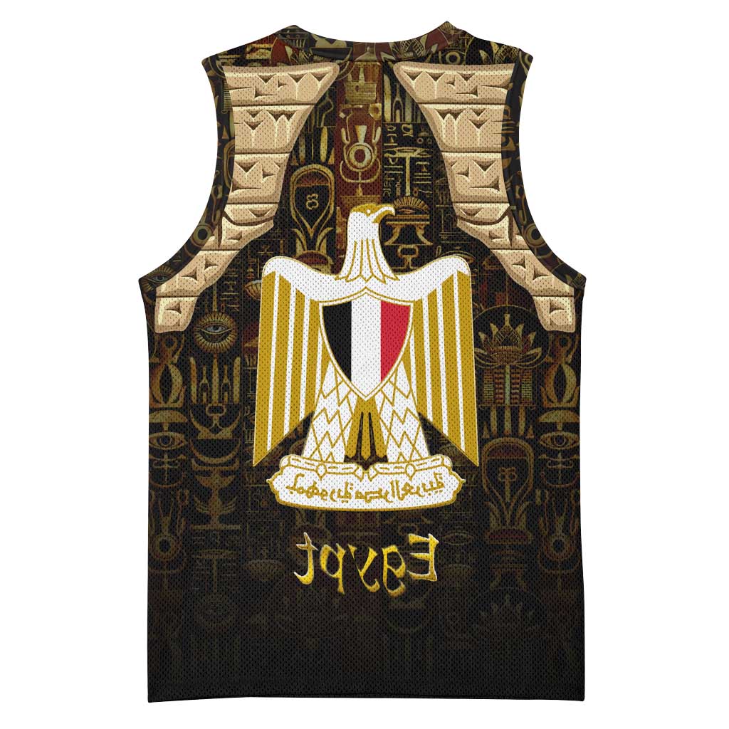Anubis Egypt Basketball Jersey Ancient Hieroglyph Pharaoh Spirit - African Pride
