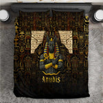 Anubis Egypt Bedding Set Ancient Hieroglyph Pharaoh Spirit - African Pride