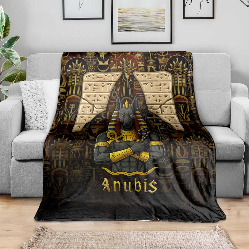 Anubis Egypt Blanket Ancient Hieroglyph Pharaoh Spirit - African Pride