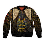 Anubis Egypt Bomber Jacket Ancient Hieroglyph Pharaoh Spirit - African Pride