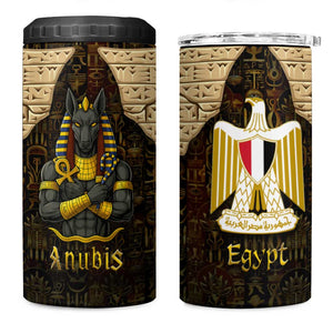 Anubis Egypt 4 in 1 Can Cooler Tumbler Ancient Hieroglyph Pharaoh Spirit - African Pride