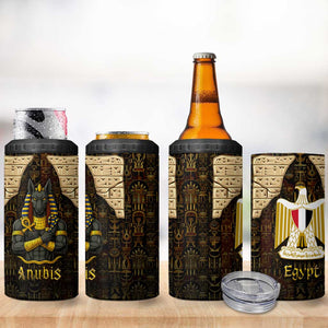 Anubis Egypt 4 in 1 Can Cooler Tumbler Ancient Hieroglyph Pharaoh Spirit - African Pride