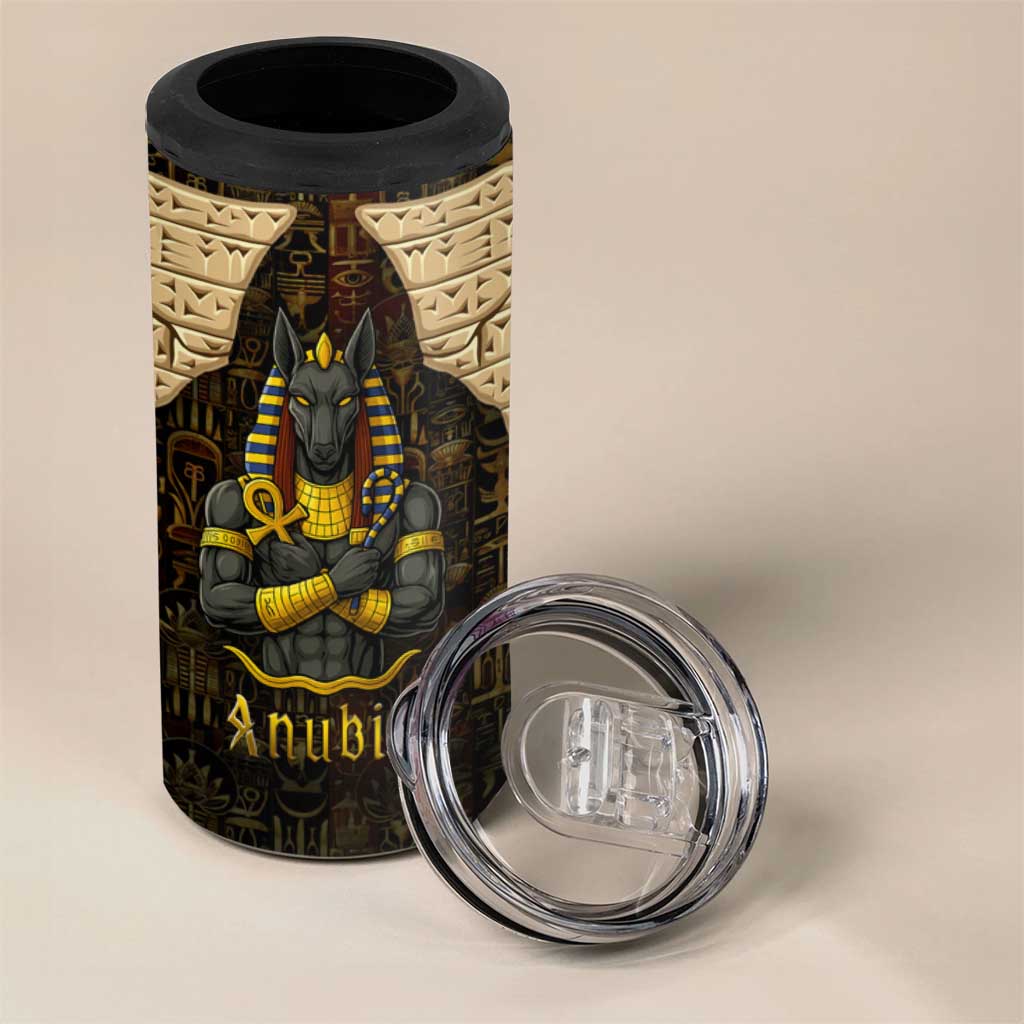 Anubis Egypt 4 in 1 Can Cooler Tumbler Ancient Hieroglyph Pharaoh Spirit - African Pride