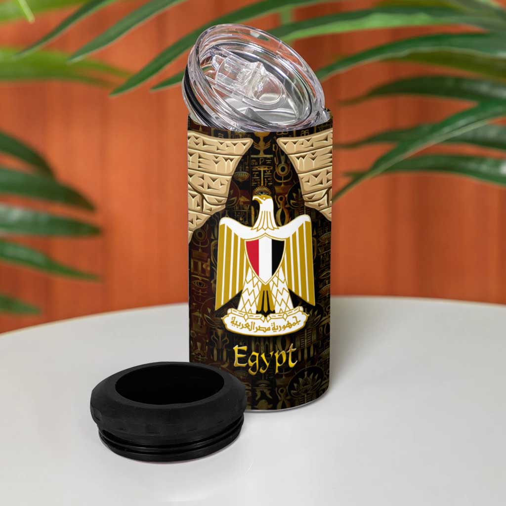 Anubis Egypt 4 in 1 Can Cooler Tumbler Ancient Hieroglyph Pharaoh Spirit - African Pride