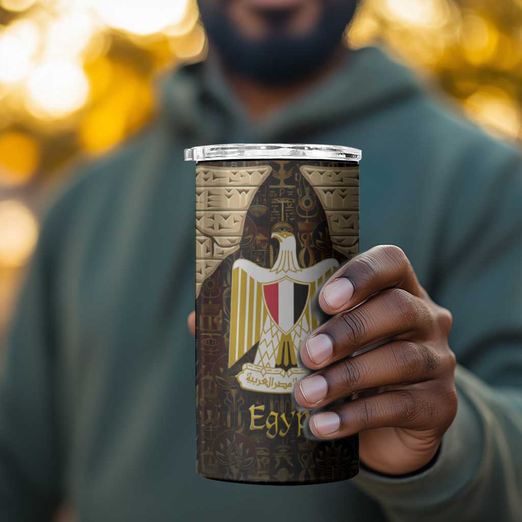 Anubis Egypt 4 in 1 Can Cooler Tumbler Ancient Hieroglyph Pharaoh Spirit - African Pride