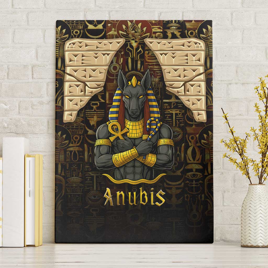 Anubis Egypt Canvas Wall Art Ancient Hieroglyph Pharaoh Spirit - African Pride