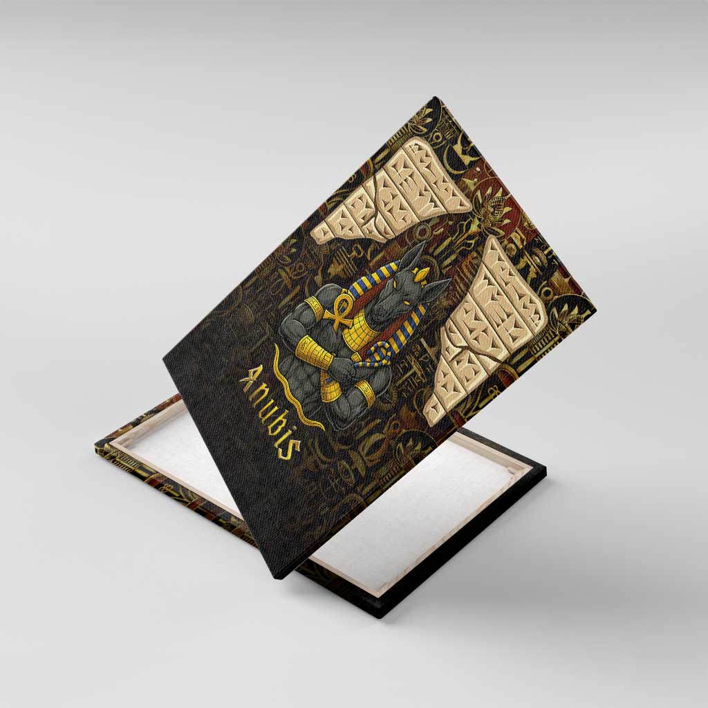 Anubis Egypt Canvas Wall Art Ancient Hieroglyph Pharaoh Spirit - African Pride