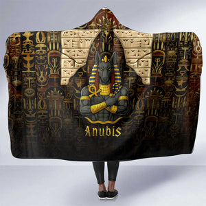 Anubis Egypt Hooded Blanket Ancient Hieroglyph Pharaoh Spirit - African Pride