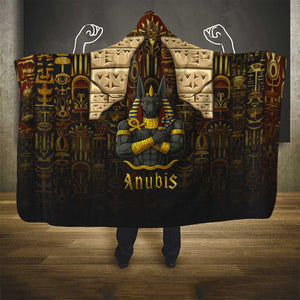 Anubis Egypt Hooded Blanket Ancient Hieroglyph Pharaoh Spirit - African Pride