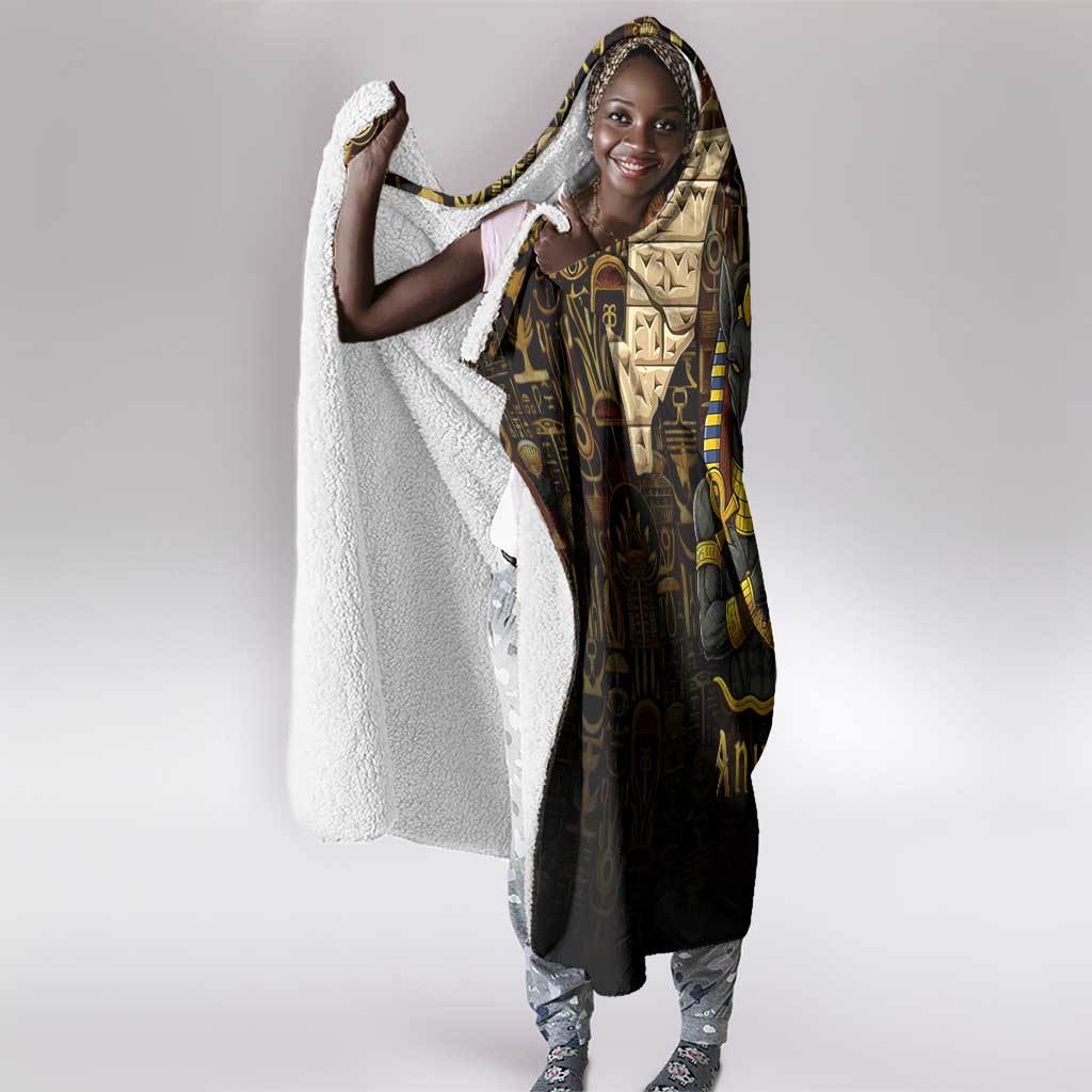 Anubis Egypt Hooded Blanket Ancient Hieroglyph Pharaoh Spirit - African Pride