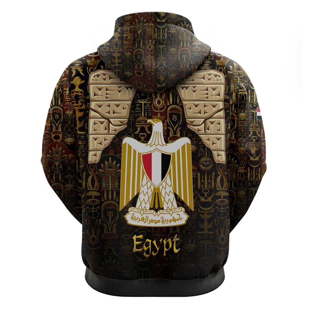 Anubis Egypt Hoodie Ancient Hieroglyph Pharaoh Spirit - African Pride