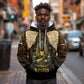 Anubis Egypt Hoodie Ancient Hieroglyph Pharaoh Spirit - African Pride