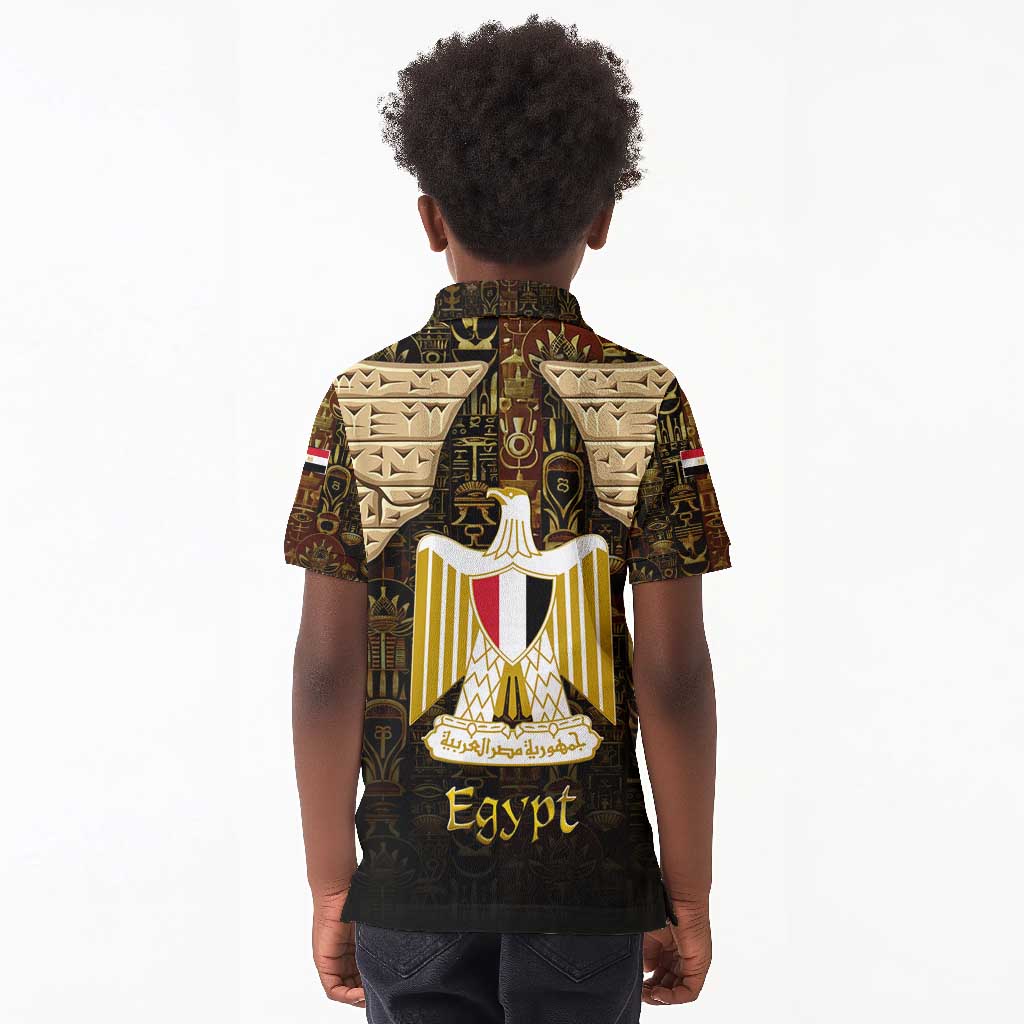 Anubis Egypt Kid Polo Shirt Ancient Hieroglyph Pharaoh Spirit - African Pride