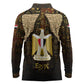 Anubis Egypt Long Sleeve Polo Shirt Ancient Hieroglyph Pharaoh Spirit - African Pride