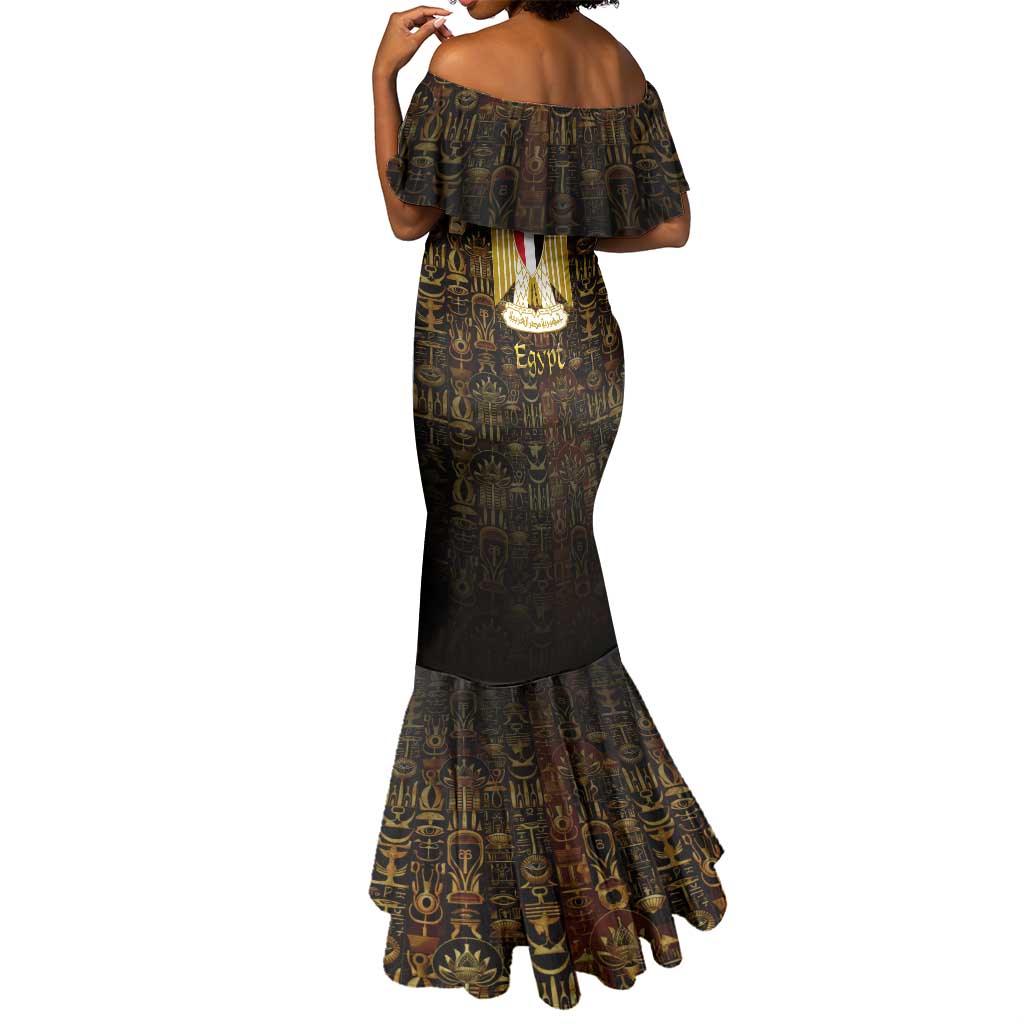 Anubis Egypt Mermaid Dress Ancient Hieroglyph Pharaoh Spirit - African Pride