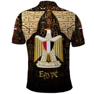 Anubis Egypt Polo Shirt Ancient Hieroglyph Pharaoh Spirit - African Pride