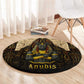 Anubis Egypt Round Carpet Ancient Hieroglyph Pharaoh Spirit - African Pride