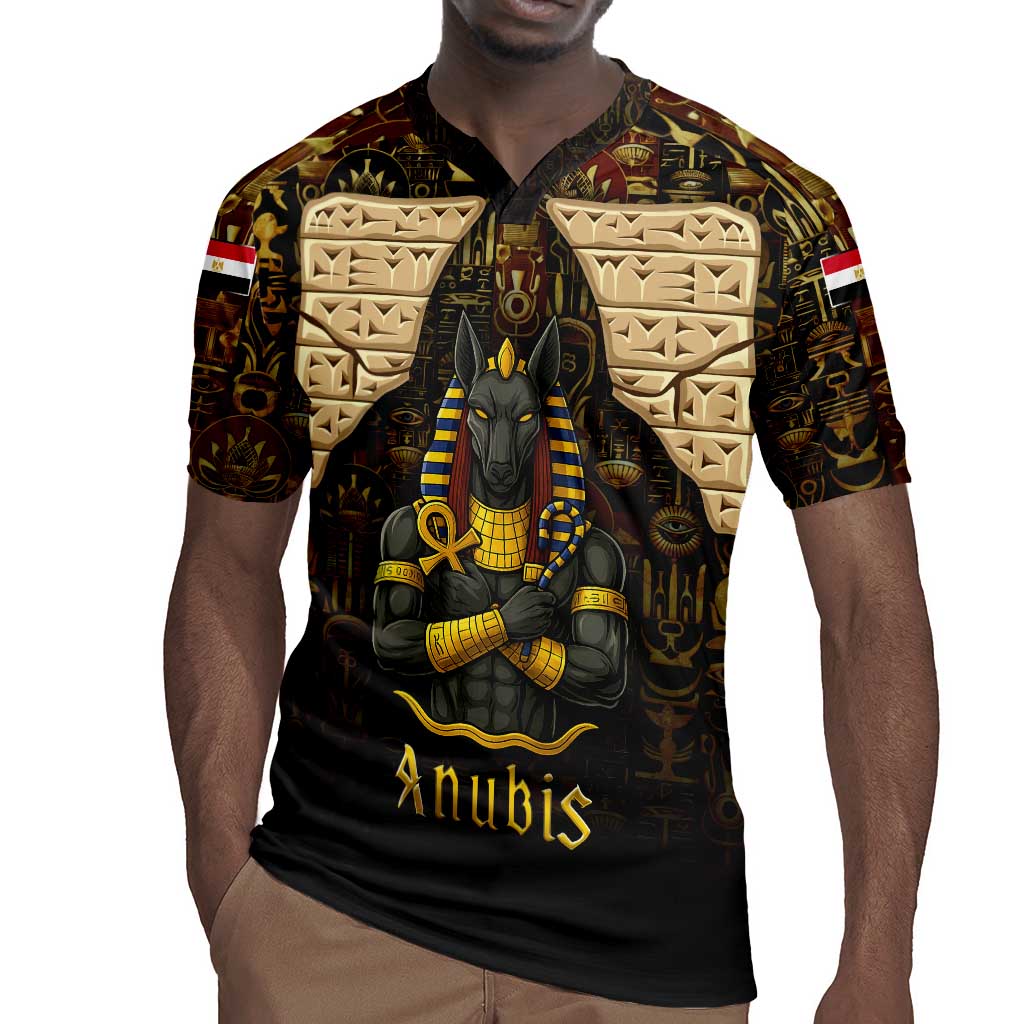 Anubis Egypt Rugby Jersey Ancient Hieroglyph Pharaoh Spirit - African Pride
