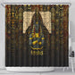 Anubis Egypt Shower Curtain Ancient Hieroglyph Pharaoh Spirit - African Pride