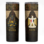 Anubis Egypt Skinny Tumbler Ancient Hieroglyph Pharaoh Spirit - African Pride