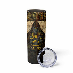 Anubis Egypt Skinny Tumbler Ancient Hieroglyph Pharaoh Spirit - African Pride