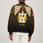 Anubis Egypt Sleeve Zip Bomber Jacket Ancient Hieroglyph Pharaoh Spirit - African Pride